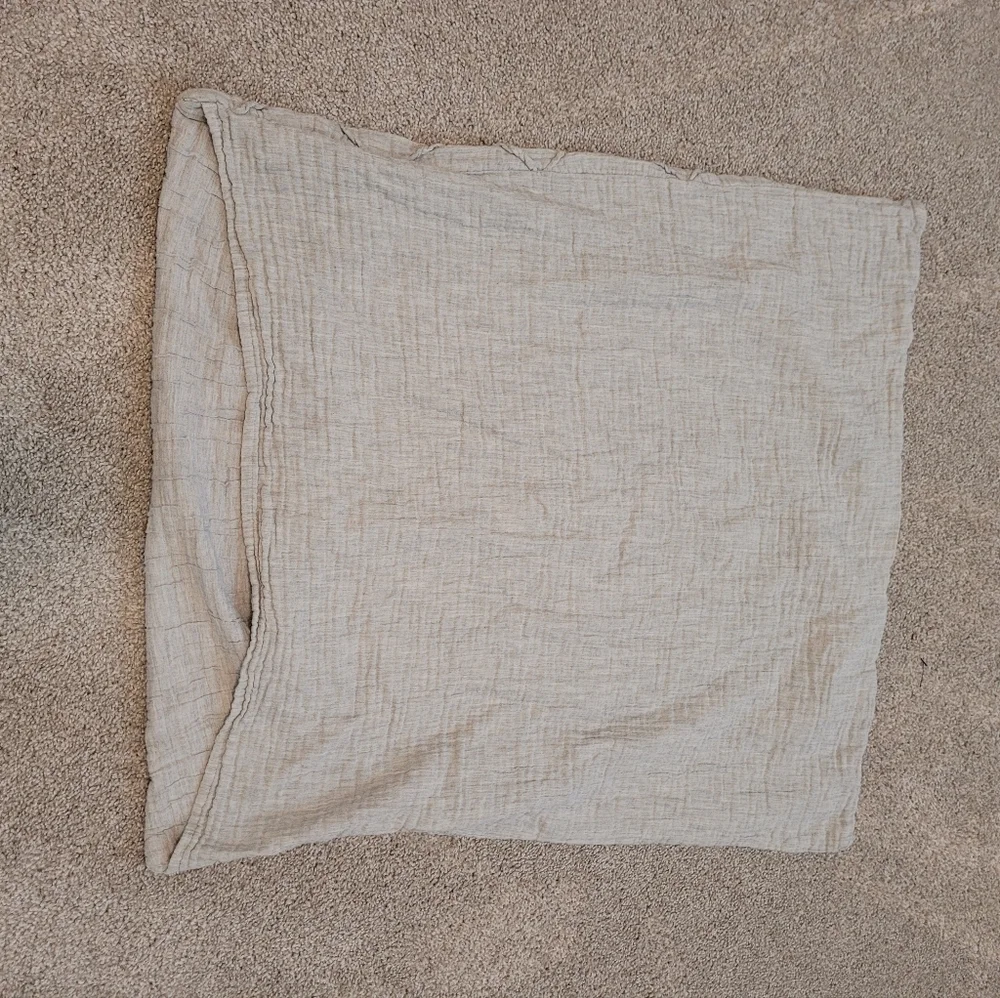 Anthropologie Textured Cheveron Grey Sham